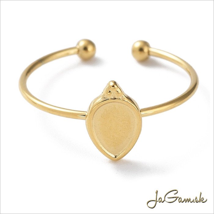 Základ na prsteň s lôžkom CHIRURGICKÁ OCEĽ 7x5mm, 1ks (CH1776g)